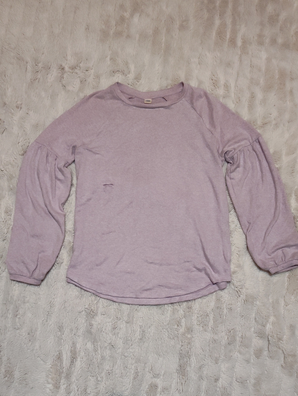 Old Navy Lilac Puff-Sleeve Long-Sleeve Top
